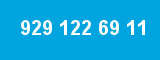 929 122 69 11 929 122 69 11